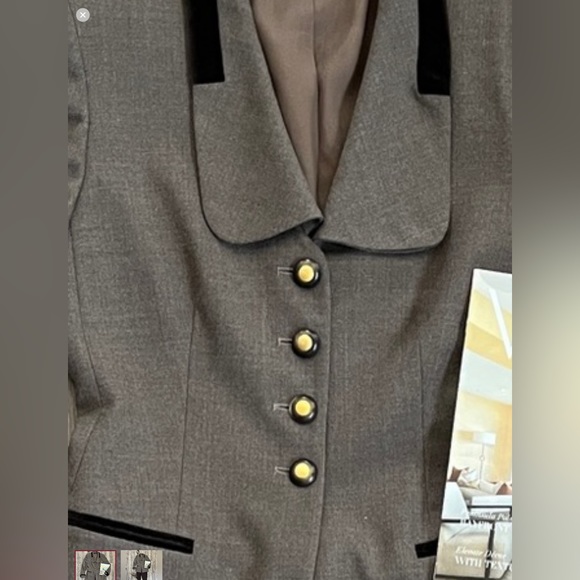 Nearly New Chocolate Brown  Tahari Tweed Blazer! - Picture 3 of 4